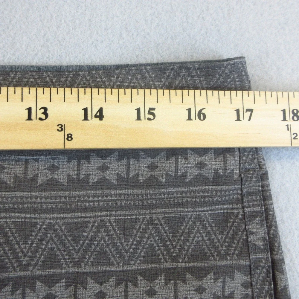 Hurley‎ Board Shorts Mens 33 Grey Phantom Aztec Geometric Stretch Surf Swim
